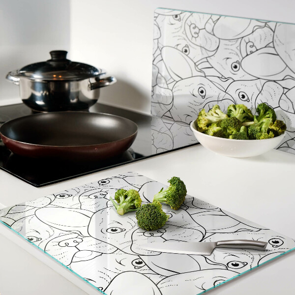 Glazen snijplanken Franse bulldog honden