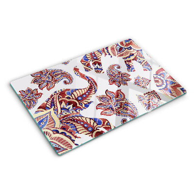 Snijplanken van glas Paisley-motief met bloemen