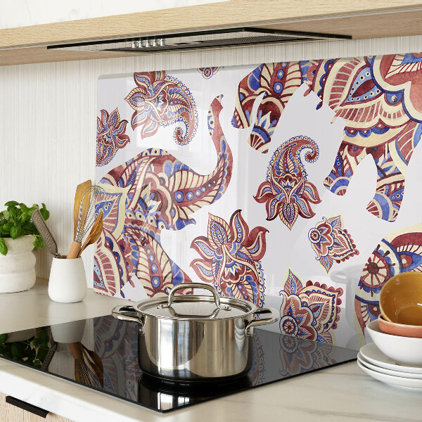 Snijplanken van glas Paisley-motief met bloemen