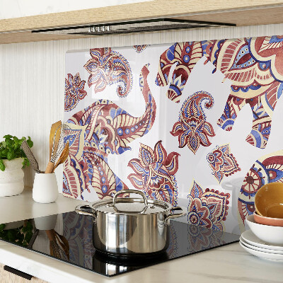 Snijplanken van glas Paisley-motief met bloemen