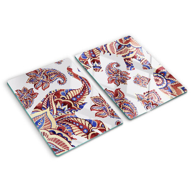 Snijplanken van glas Paisley-motief met bloemen