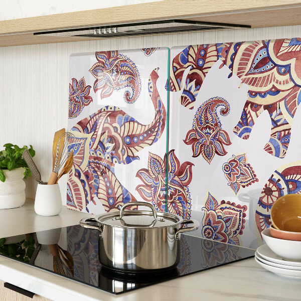 Snijplanken van glas Paisley-motief met bloemen