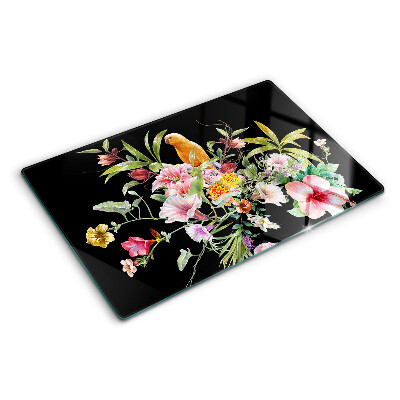 Snijplanken glas Bloemen en vogels