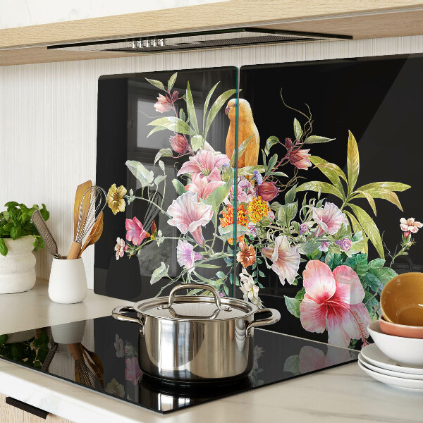 Snijplanken glas Bloemen en vogels