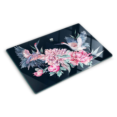 Glazen snijplanken Bloemen en vogels