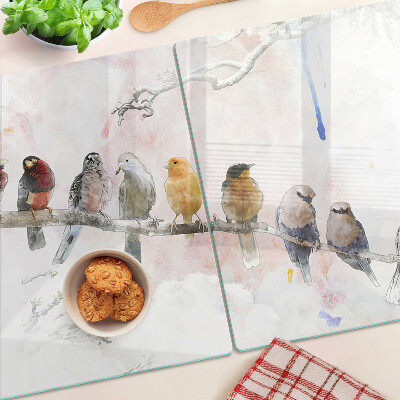 Glazen snijplanken Vogels op een tak