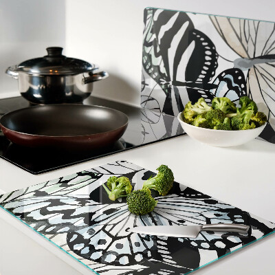 Glazen snijplanken Vlindermotief in diverse kleuren