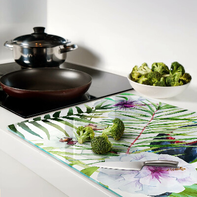 Snijplanken van glas Tropisch motief met vogels en planten