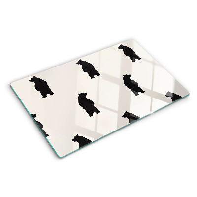 Snijplanken glas Silhouetten van beren