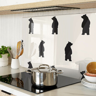 Snijplanken glas Silhouetten van beren