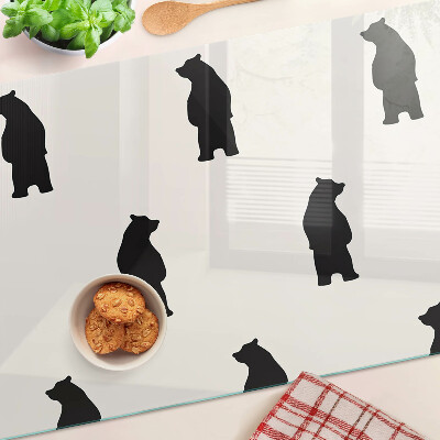 Snijplanken glas Silhouetten van beren