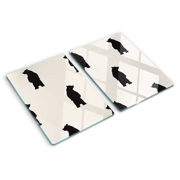 Snijplanken glas Silhouetten van beren