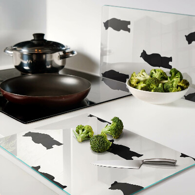Snijplanken glas Silhouetten van beren