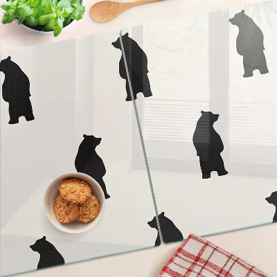 Snijplanken glas Silhouetten van beren