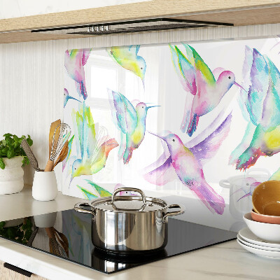 Glazen snijplanken Kolibries in aquarelstijl