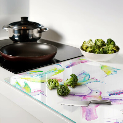 Glazen snijplanken Kolibries in aquarelstijl