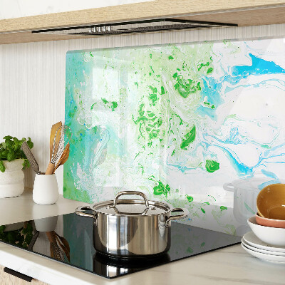 Glazen snijplanken Abstracte wervelingen in groen en blauw