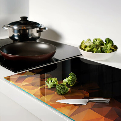 Snijplanken van glas Brandend vreugdevuur in geometrische stijl