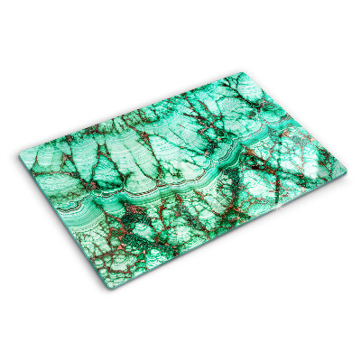 Snijplanken glas Marmer in groene tinten