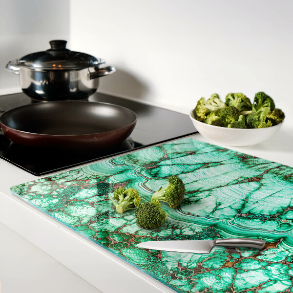 Snijplanken glas Marmer in groene tinten