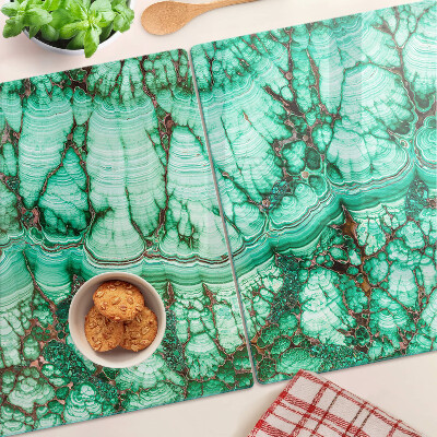 Snijplanken glas Marmer in groene tinten