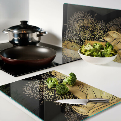 Snijplanken glas Boeddha in meditatie