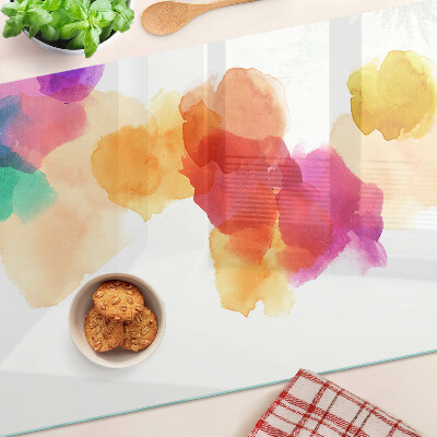 Glazen snijplanken Kleurrijke aquarelvlekken