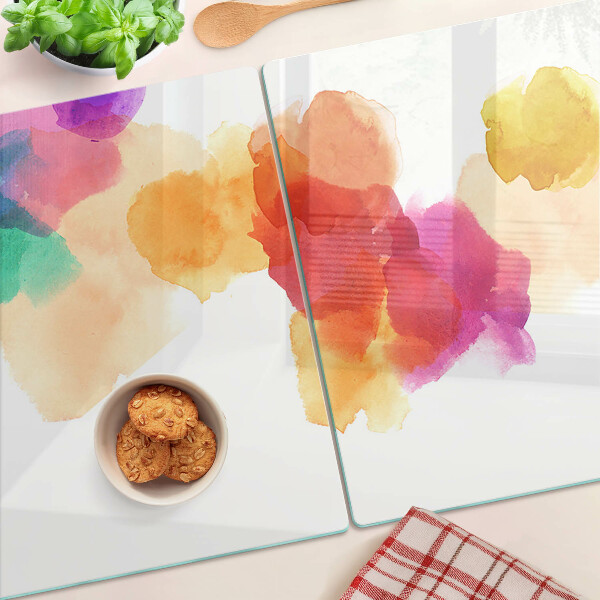 Glazen snijplanken Kleurrijke aquarelvlekken