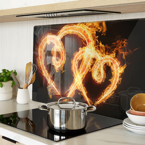 Snijplanken glas Brandend hart