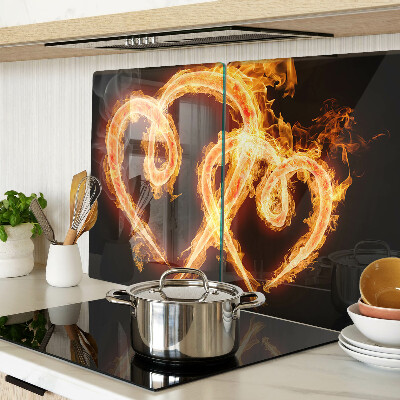 Snijplanken glas Brandend hart