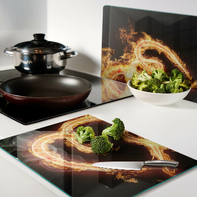 Snijplanken glas Brandend hart