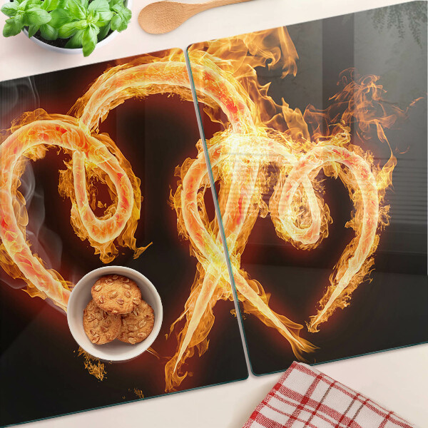 Snijplanken glas Brandend hart