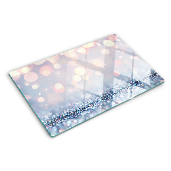 Snijplanken van glas Sprankelende lichtjes met een diamantaccent.