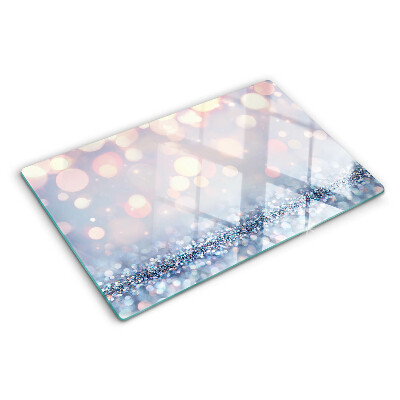 Snijplanken van glas Sprankelende lichtjes met een diamantaccent.