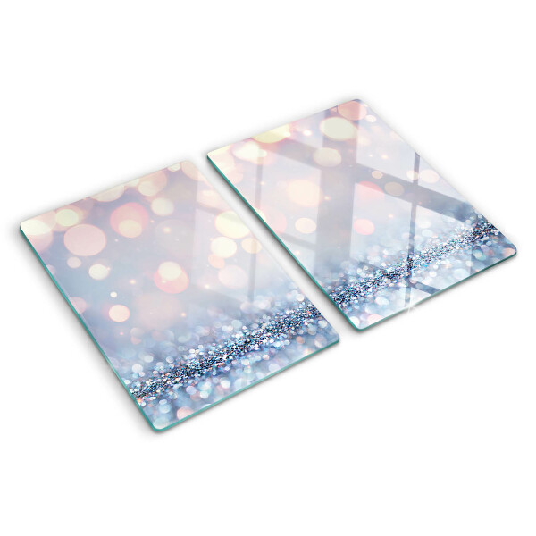 Snijplanken van glas Sprankelende lichtjes met een diamantaccent.