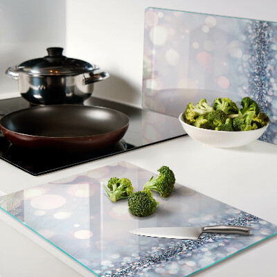 Snijplanken van glas Sprankelende lichtjes met een diamantaccent.