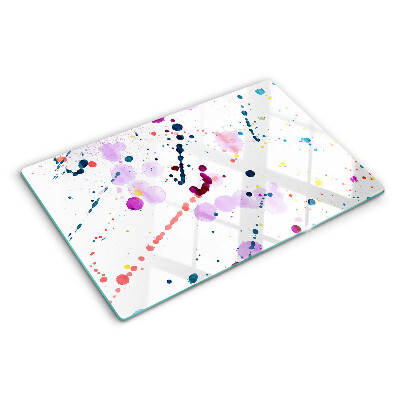 Snijplanken glas Abstracte verfspatten
