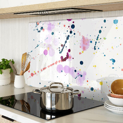 Snijplanken glas Abstracte verfspatten