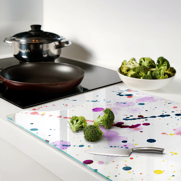 Snijplanken glas Abstracte verfspatten