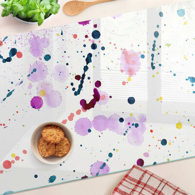 Snijplanken glas Abstracte verfspatten