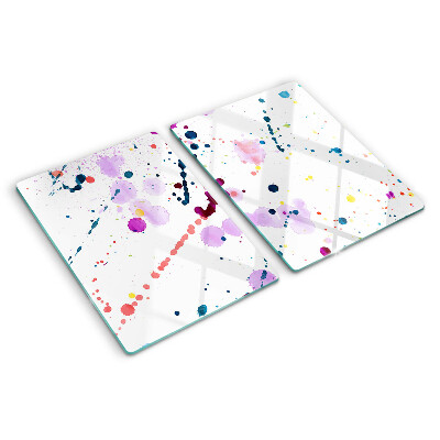 Snijplanken glas Abstracte verfspatten