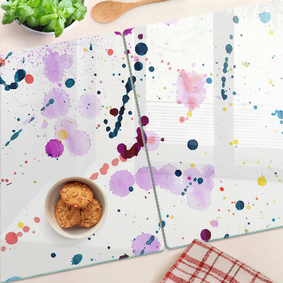 Snijplanken glas Abstracte verfspatten