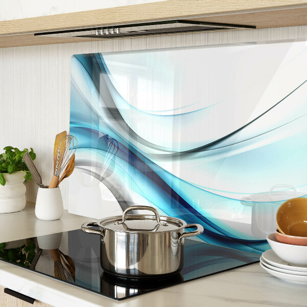 Glazen snijplanken Golven in verschillende tinten blauw