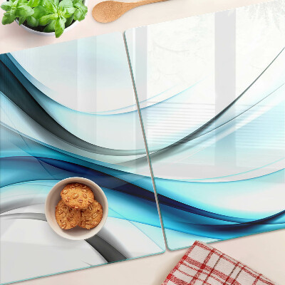 Glazen snijplanken Golven in verschillende tinten blauw