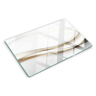 Snijplanken van glas Abstracte golven in beigetinten