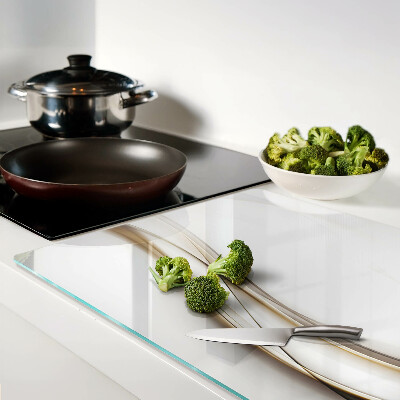 Snijplanken van glas Abstracte golven in beigetinten