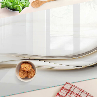 Snijplanken van glas Abstracte golven in beigetinten