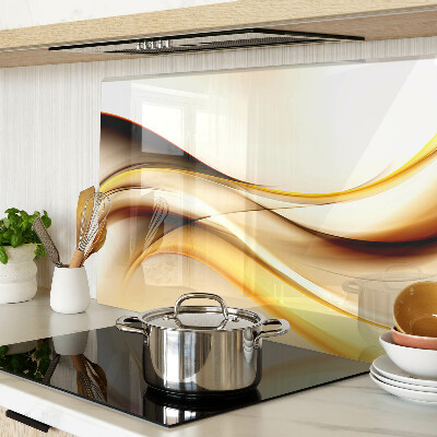 Glazen snijplanken Abstracte golven in goudtinten