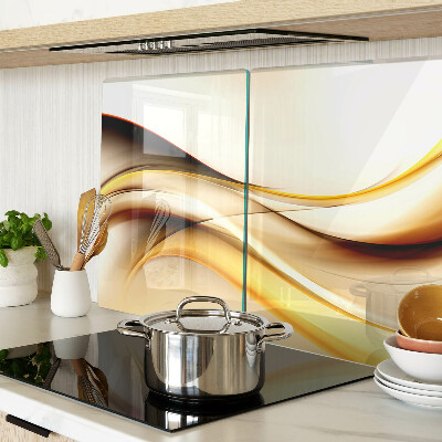 Glazen snijplanken Abstracte golven in goudtinten