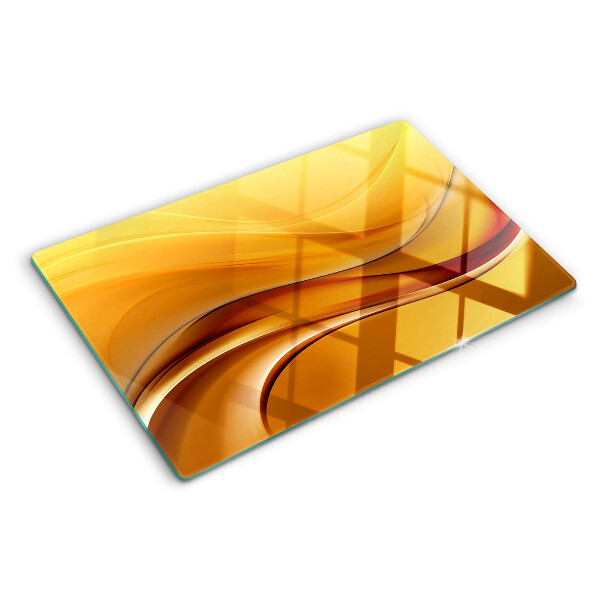 Snijplanken van glas Golven in goudtinten